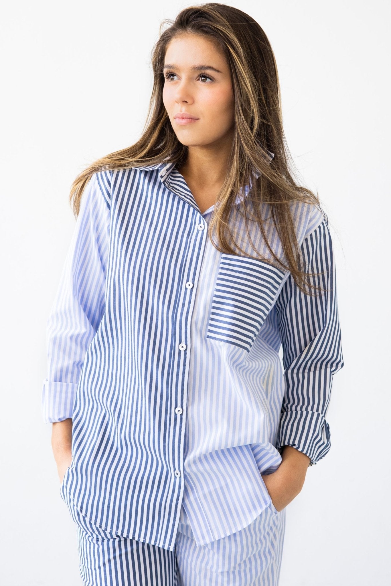 Amalfi Stripes Resort Full Length Set PAJAMAS La Vie Bien Amalfi Stripes Resort Full Length Set