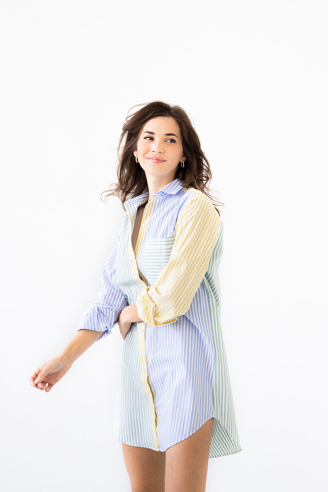 Amalfi Stripes Resort Shirt NIGHTSHIRTS La Vie Bien Amalfi Stripes Resort Shirt