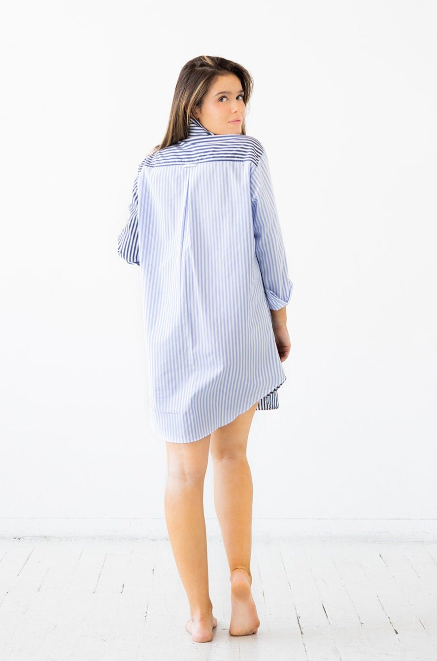Amalfi Stripes Resort Shirt NIGHTSHIRTS La Vie Bien Amalfi Stripes Resort Shirt