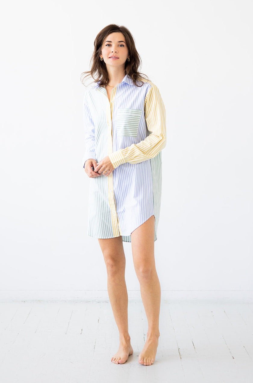 Amalfi Stripes Resort Shirt NIGHTSHIRTS La Vie Bien Amalfi Stripes Resort Shirt