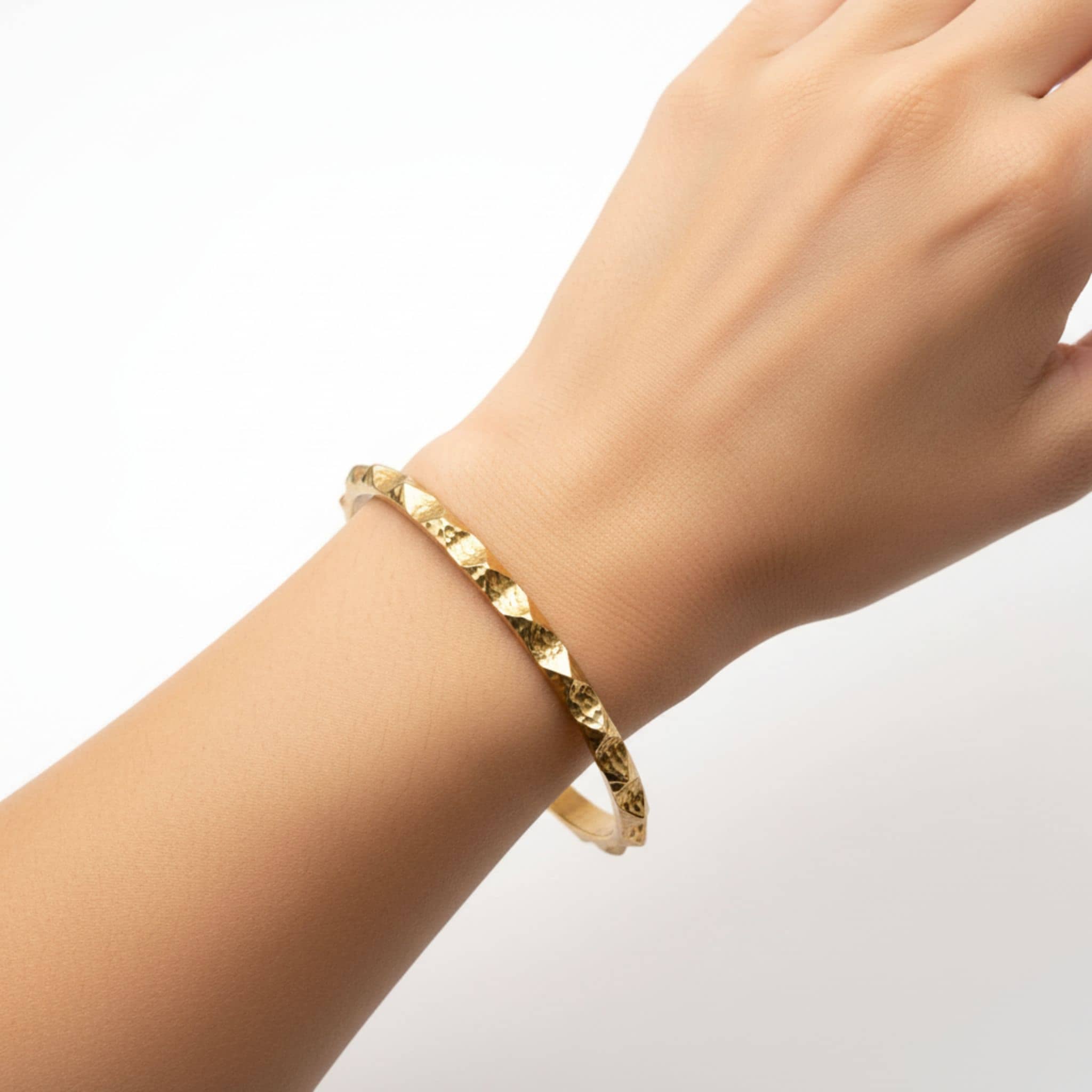 Amali Brass Spiked Bangle Bracelet Bracelets La Vie Bien Amali Brass Spiked Bangle Bracelet