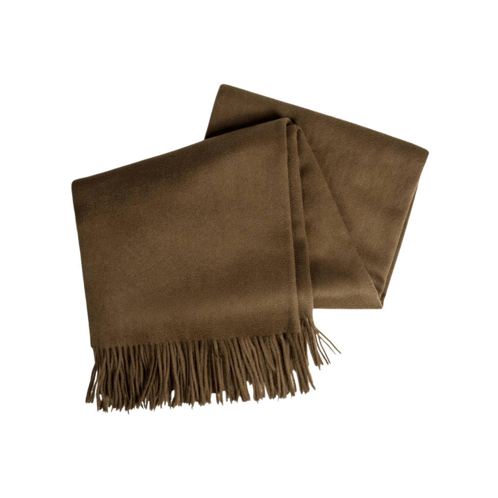 Amar Cocoa Camel Wool Throw Blanket