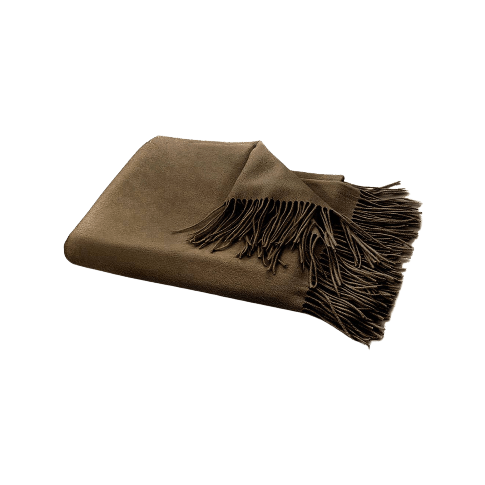 Amar Cocoa Camel Wool Throw Blanket