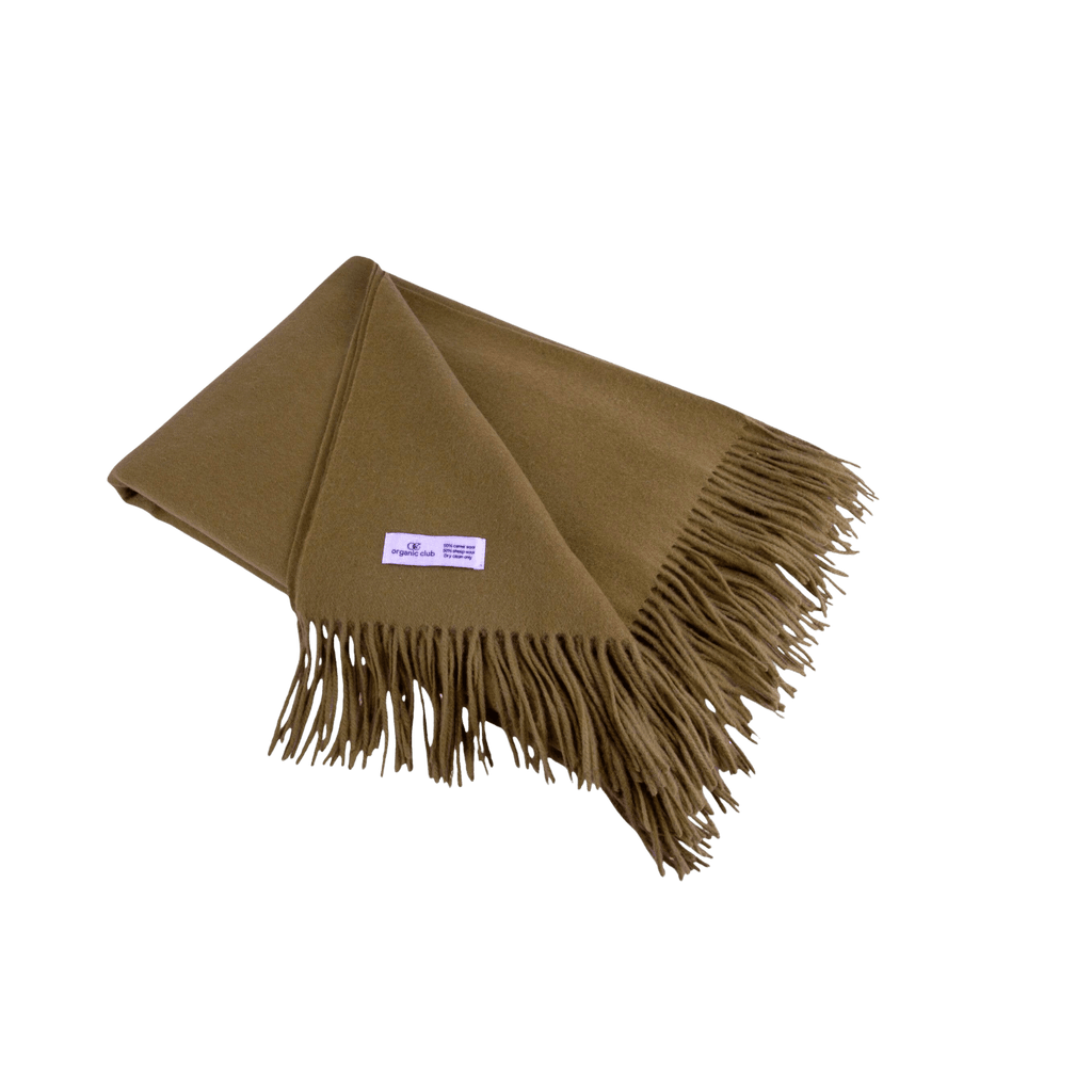 Amar Nut Camel Wool Throw Blanket
