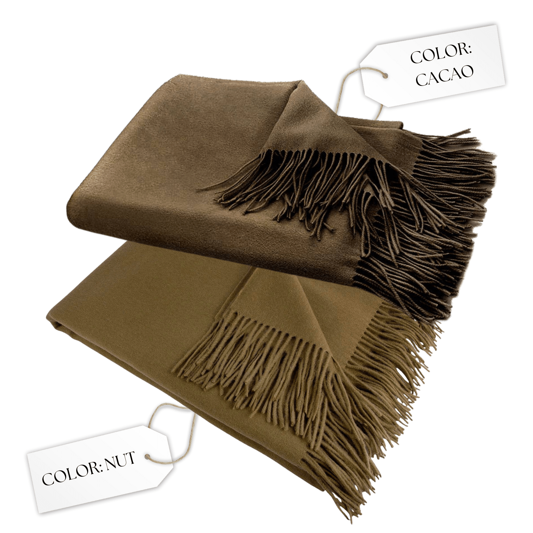 Amar Nut Camel Wool Throw Blanket