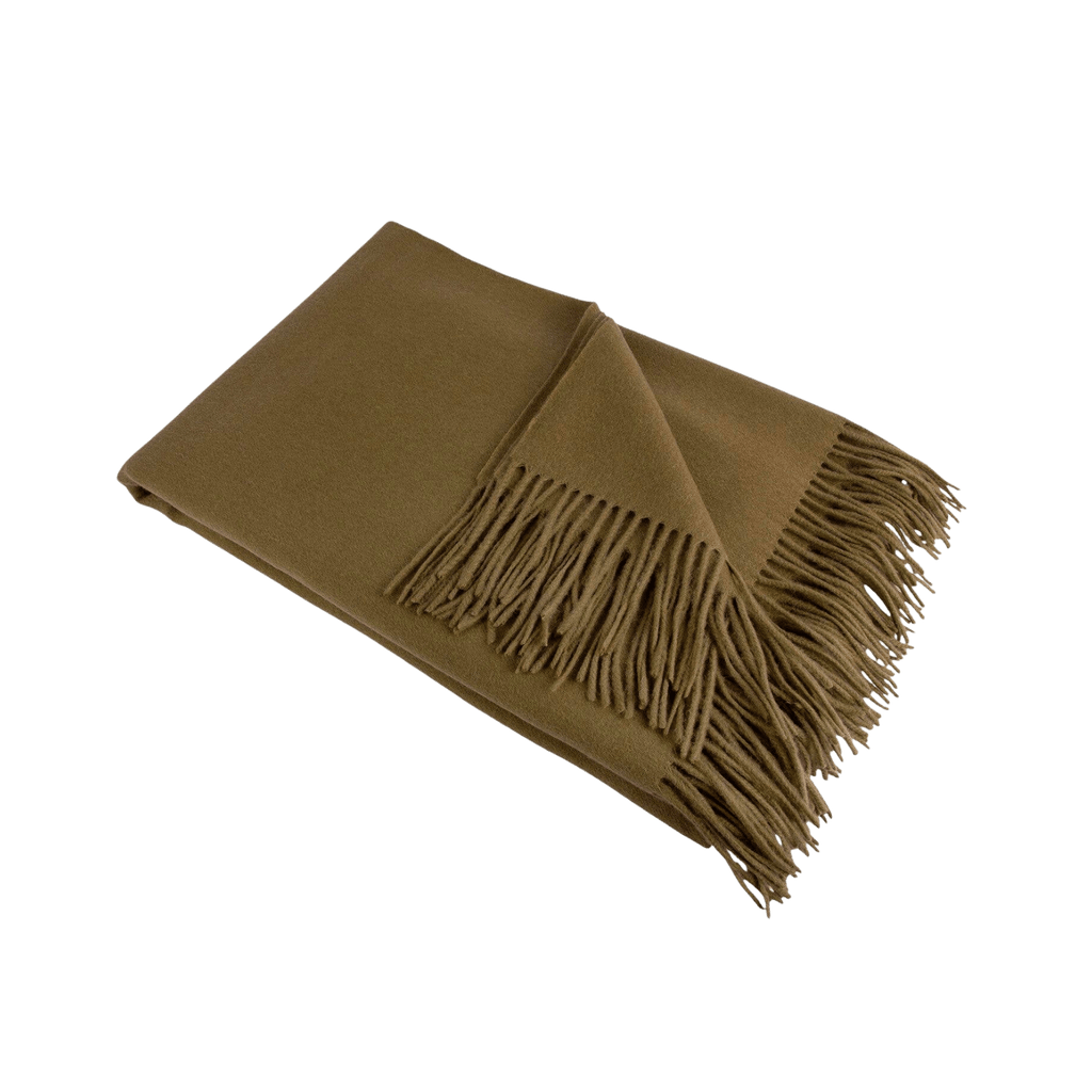 Amar Nut Camel Wool Throw Blanket