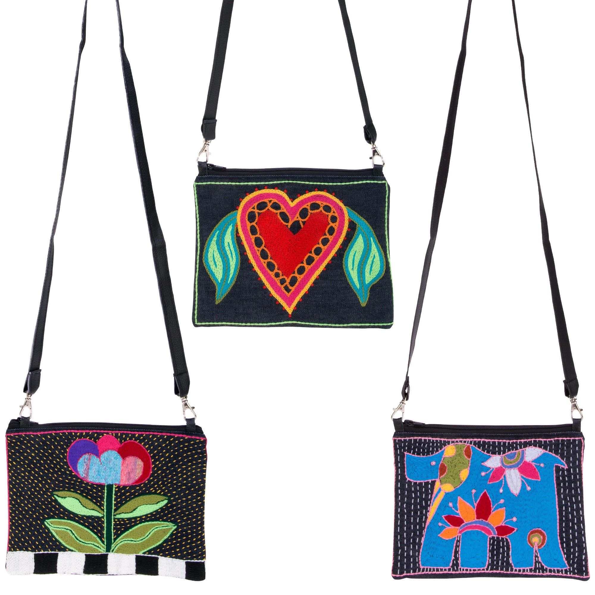 Amarasti Embroidered Sling Bag Purses La Vie Bien Amarasti Embroidered Sling Bag