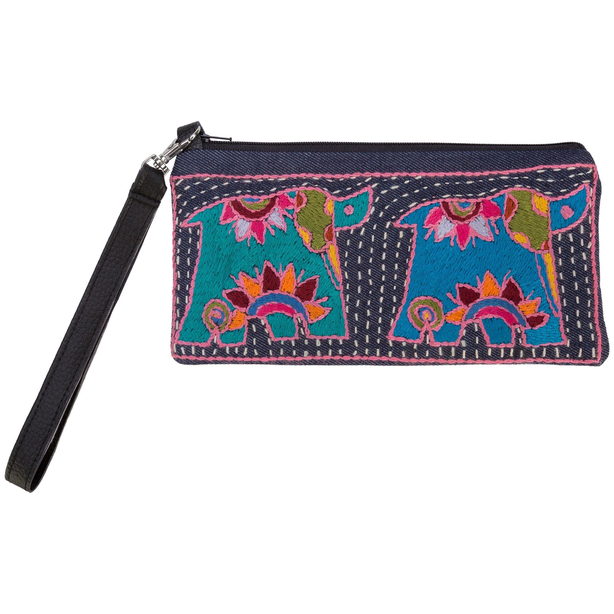 Amarasti Embroidered Wristlet Clutch & Wallets & Coin Bags La Vie Bien Amarasti Embroidered Wristlet