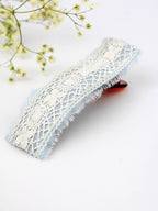 Amelia Lace and Linen Hair Clip by Ash & Rose