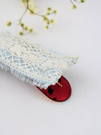 Amelia Lace and Linen Hair Clip by Ash & Rose
