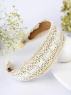 Amelia Lace and Linen Headband by Ash & Rose