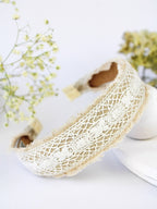 Amelia Lace and Linen Headband by Ash & Rose