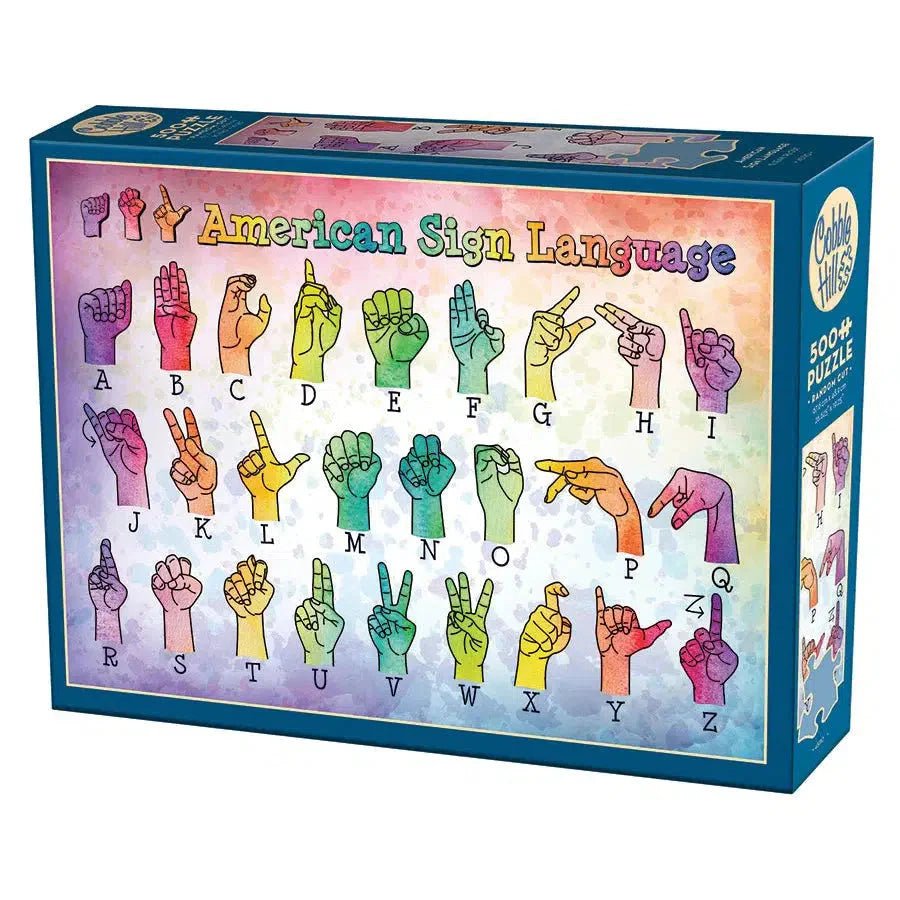 American Sign Language 500 Piece Jigsaw Puzzle Cobble Hill Jigsaw Puzzle La Vie Bien American Sign Language 500 Piece Jigsaw Puzzle Cobble Hill