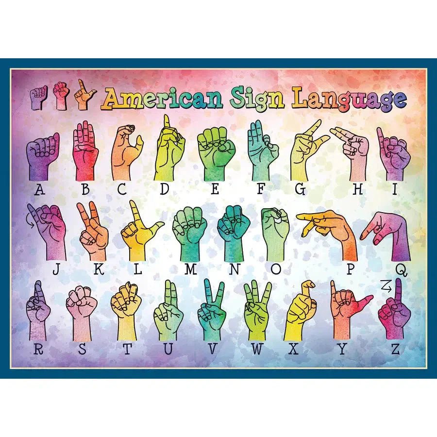 American Sign Language 500 Piece Jigsaw Puzzle Cobble Hill Jigsaw Puzzle La Vie Bien American Sign Language 500 Piece Jigsaw Puzzle Cobble Hill