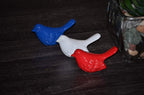 Vibhsa Bird Figurines Symbols of Health & Happiness (Blue, Red & White)