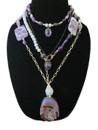 Amethyst and Ametrine Layered Necklace