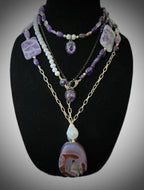 Amethyst and Ametrine Layered Necklace