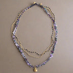 Amethyst and Jade with Brass Ball Necklace - Thailand Jewelry La Vie Bien Amethyst and Jade with Brass Ball Necklace - Thailand