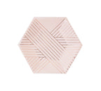Amethyst - Pale Pink Striped Small Paper Plates by Harlow & Grey
