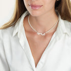 Amharic Full Pearls Name Necklace