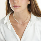 Amharic Half Pearls Half Paperclip Name Necklace La Vie Bien Amharic Half Pearls Half Paperclip Name Necklace