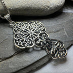 Amiens Celtic Cross Necklace in Sterling Silver Pendant La Vie Bien Amiens Celtic Cross Necklace in Sterling Silver
