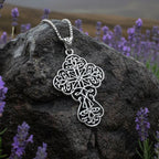 Amiens Celtic Cross Necklace in Sterling Silver Pendant La Vie Bien Amiens Celtic Cross Necklace in Sterling Silver