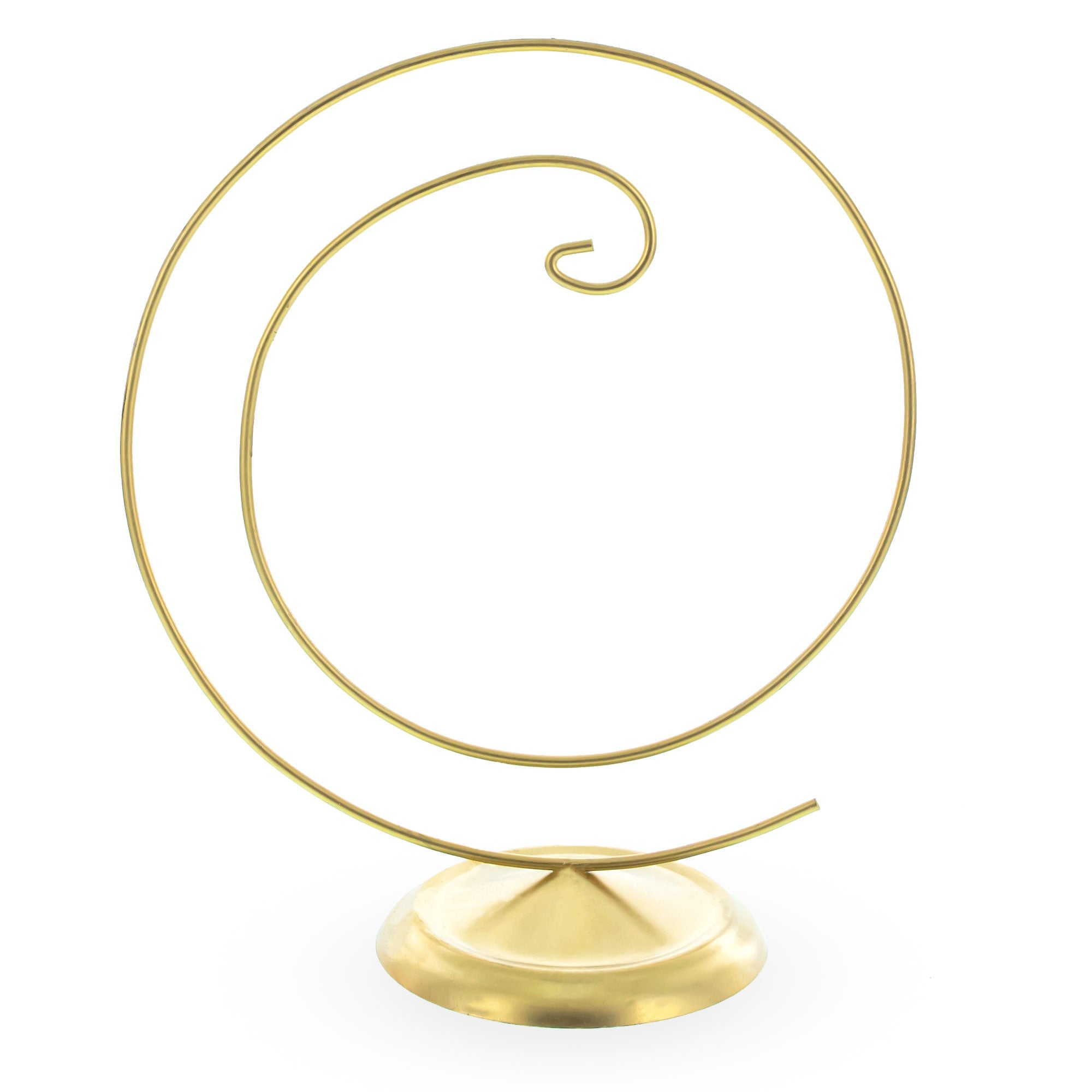 Art Deco Swirl Gold Metal Ornament Display Stand 10 Inches
