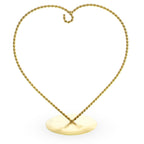 Heart-Shaped Twisted Gold Metal Ornament Display Stand 6.2 Inches