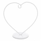 Heart-Shaped Twisted White Painted Metal Ornament Display Stand 6.2 Inches
