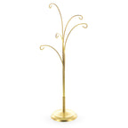 5-Arm Scroll Tree Branches Gold Metal Ornament Display Stand 14.5 Inches
