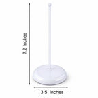 Upright White Metal Christmas Tree Topper Finial Stand Display Stand 7.2 Inches