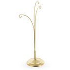 3-Arm Botanical Style Gold Metal Ornament Display Stand 12 Inches