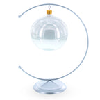 Crescent Moon Silver Metal Ornament Display Stand 8.8 Inches