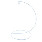 Open Frame White Painted Metal Ornament Display Stand 9.2 Inches