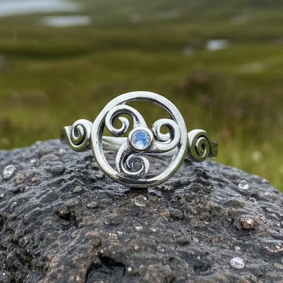 Amrita Celtic Triple Spiral Ring in Sterling Silver Ring La Vie Bien Amrita Celtic Triple Spiral Ring in Sterling Silver