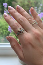Amrita Celtic Triple Spiral Ring in Sterling Silver Ring La Vie Bien Amrita Celtic Triple Spiral Ring in Sterling Silver