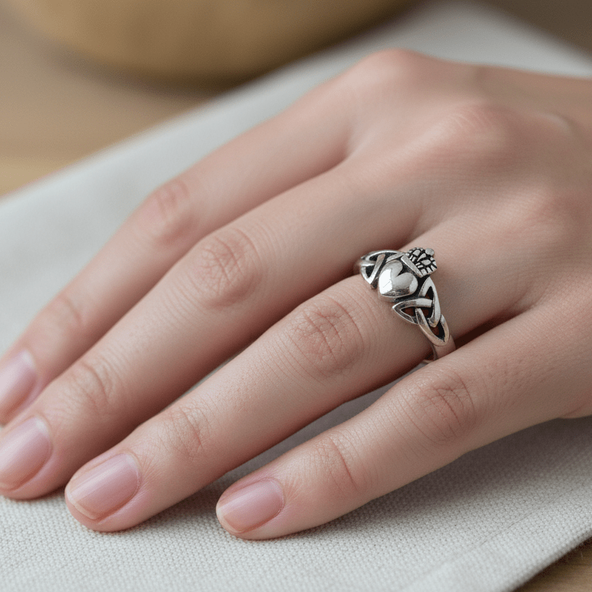 Amrynn Irish Claddagh Ring in Sterling Silver Ring La Vie Bien Amrynn Irish Claddagh Ring in Sterling Silver