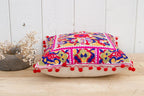 Ana Colorful Alebrije Silk Embroidered Pillow Cover