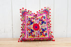 Ana Colorful Alebrije Silk Embroidered Pillow Cover