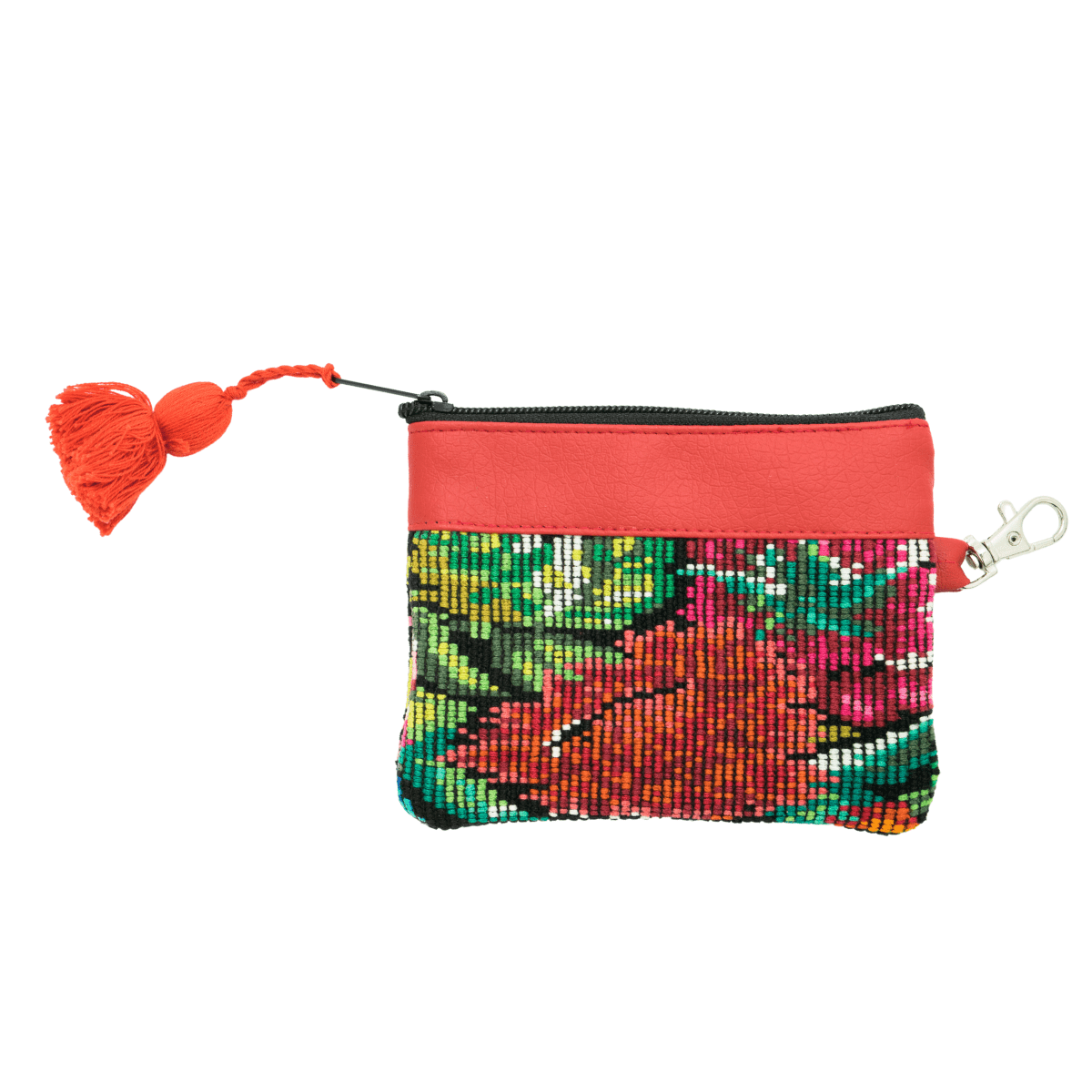 Ana Vegan Leather Huipil Coin Purse - Guatemala Bags La Vie Bien Ana Vegan Leather Huipil Coin Purse - Guatemala