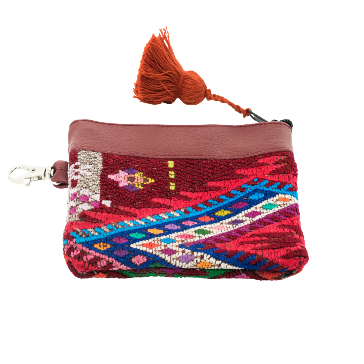 Ana Vegan Leather Huipil Coin Purse - Guatemala Bags La Vie Bien Ana Vegan Leather Huipil Coin Purse - Guatemala