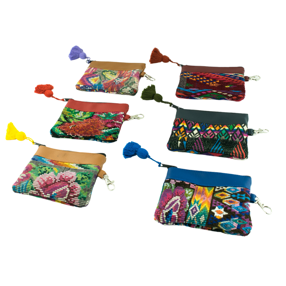Ana Vegan Leather Huipil Coin Purse - Guatemala Bags La Vie Bien Ana Vegan Leather Huipil Coin Purse - Guatemala