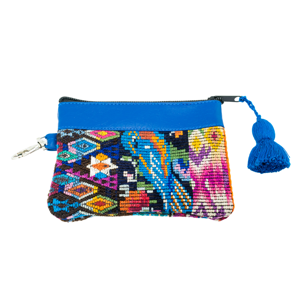 Ana Vegan Leather Huipil Coin Purse - Guatemala Bags La Vie Bien Ana Vegan Leather Huipil Coin Purse - Guatemala