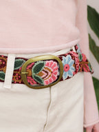 Anabel Embroidered Wide Belt by Ash & Rose