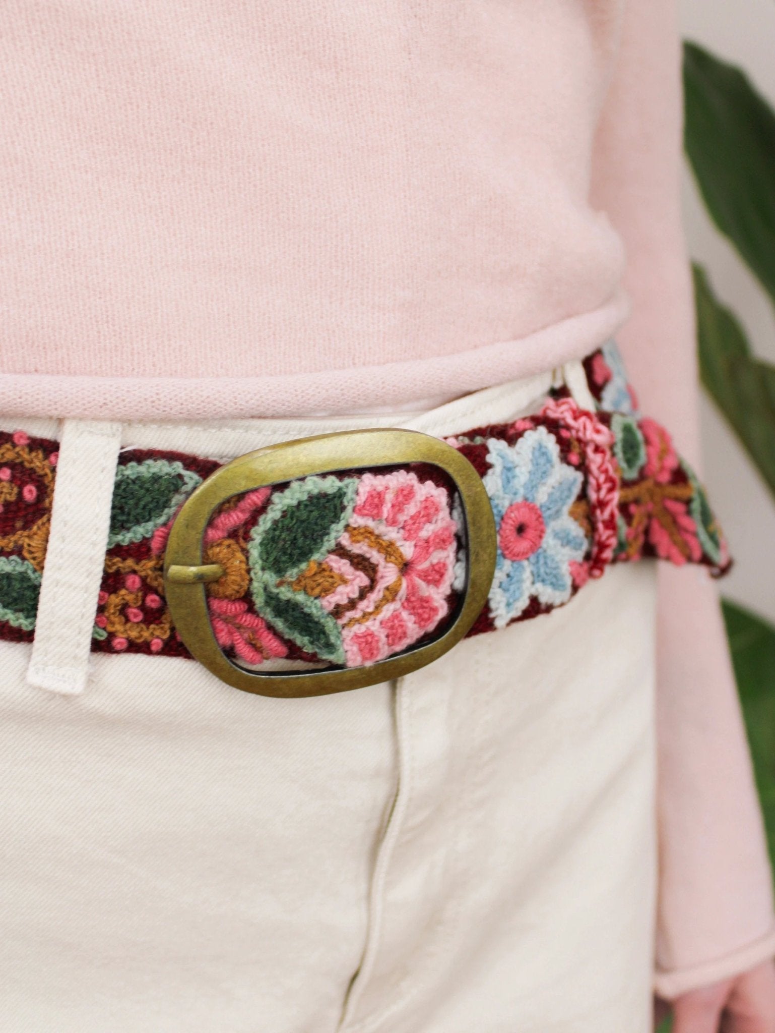 Anabel Embroidered Wide Belt by Ash & Rose
