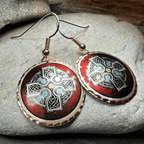 Ancient Celtic Cross Copper Earrings Dangle Earrings La Vie Bien Ancient Celtic Cross Copper Earrings