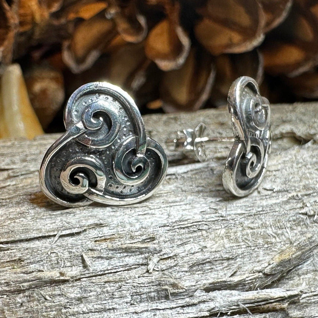 Ancient Gale Celtic Spiral Post Earrings Post Earrings La Vie Bien Ancient Gale Celtic Spiral Post Earrings