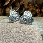 Ancient Gale Celtic Spiral Post Earrings Post Earrings La Vie Bien Ancient Gale Celtic Spiral Post Earrings