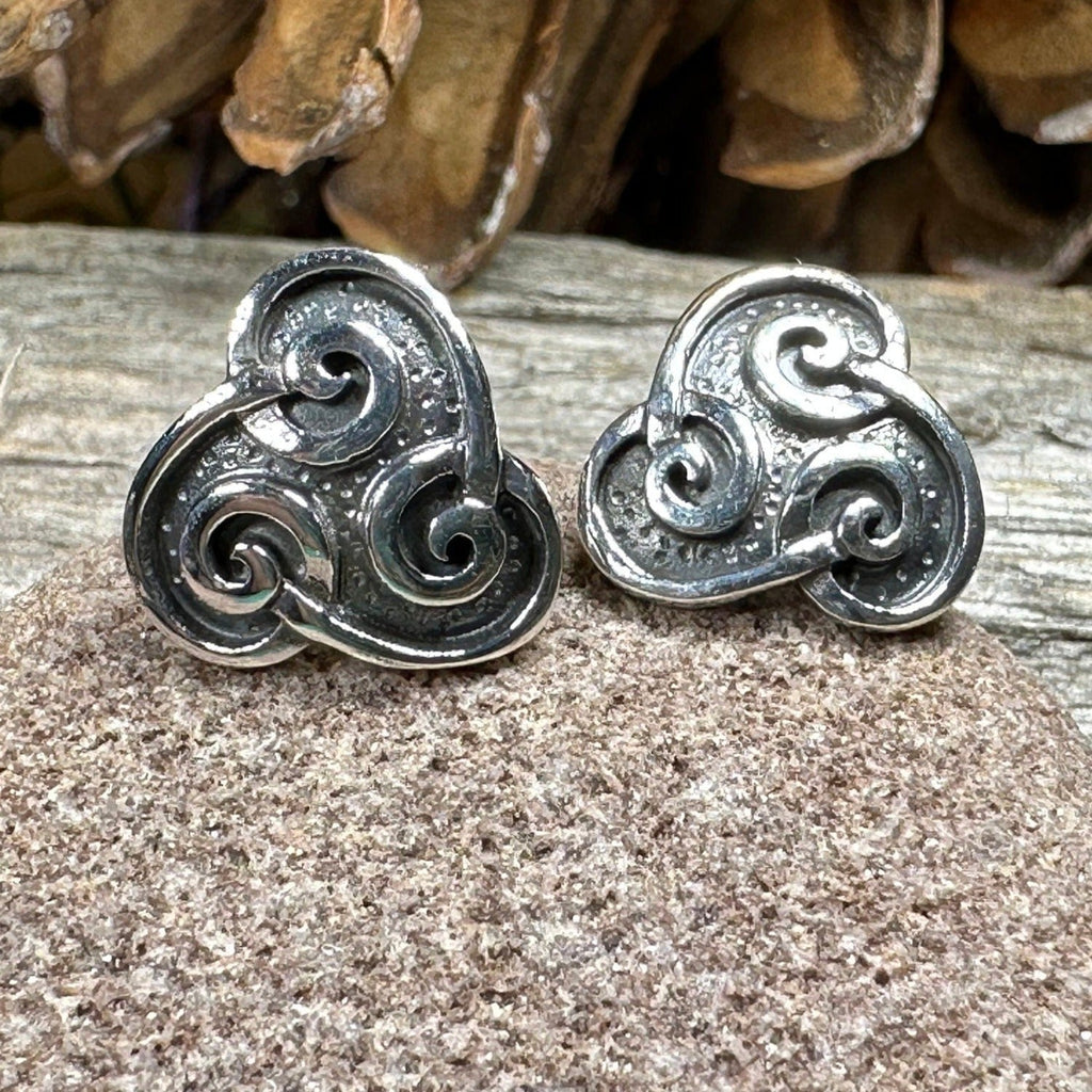 Ancient Gale Celtic Spiral Post Earrings Post Earrings La Vie Bien Ancient Gale Celtic Spiral Post Earrings